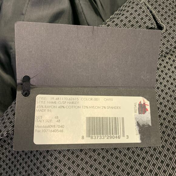 CALVIN KLEIN COLLECTION Size 38 Grey Black Squares Rayon Blend Sport Coat - Picture 7 of 11